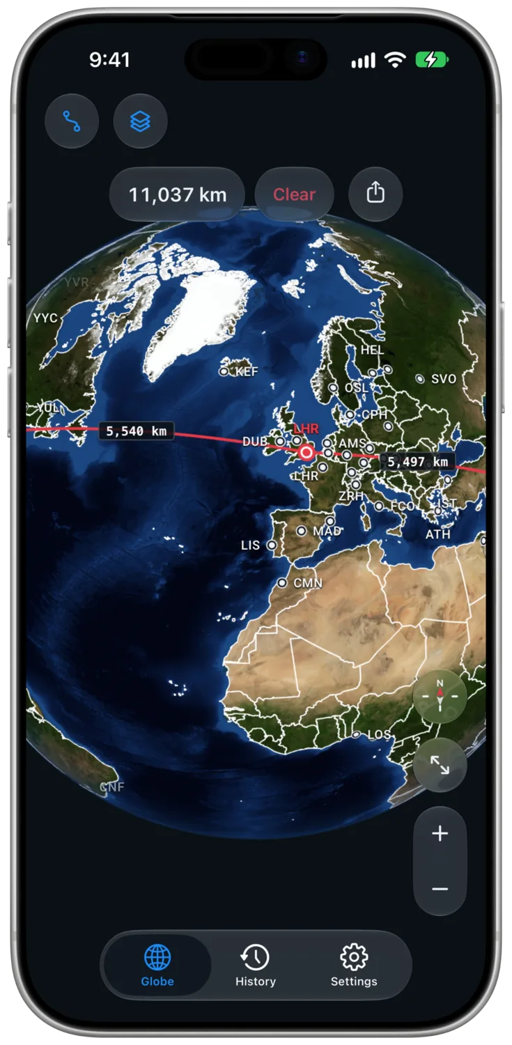 Leg Distance Labels and the Route Total