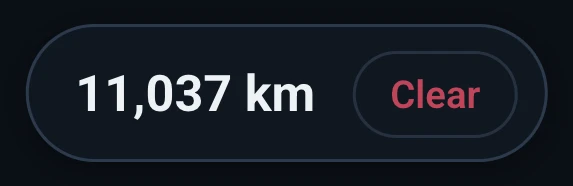 The Route Total With the Clear Button