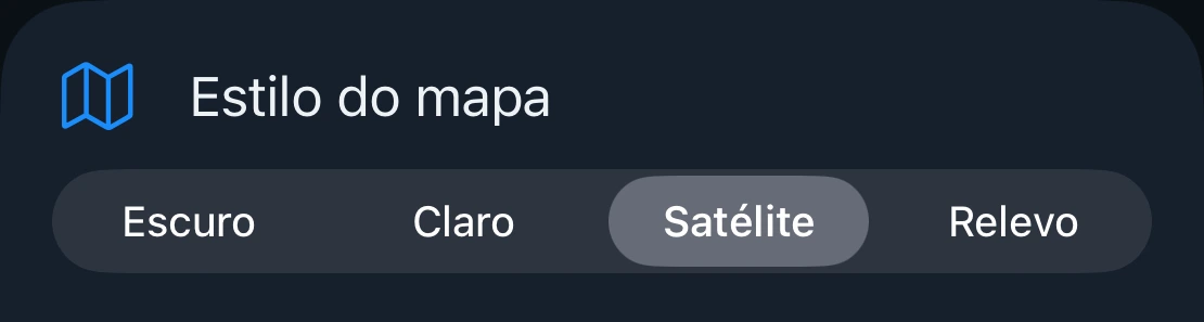 A configuração Estilo do mapa