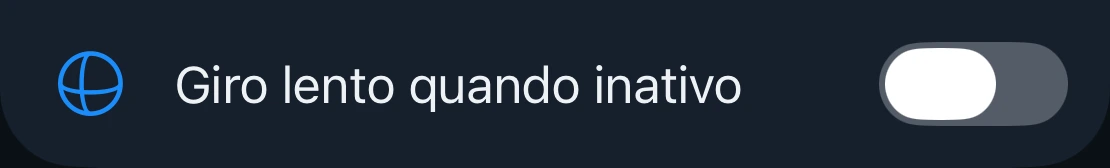 A configuração Giro lento